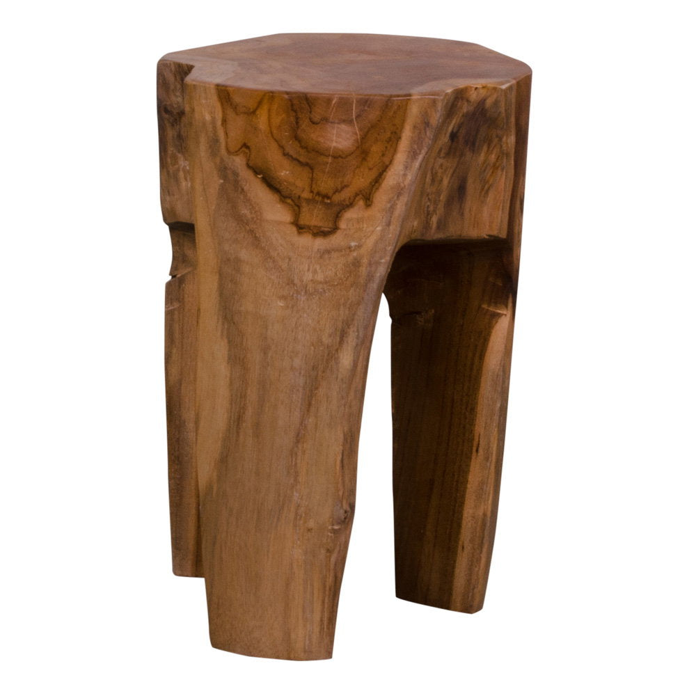 Rose  Stool - Stool, teak, natural, 3 leg ø26x40 cm