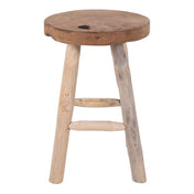 Badia Stool - Stool, teak, natural, 4 legs ø30x45 cm