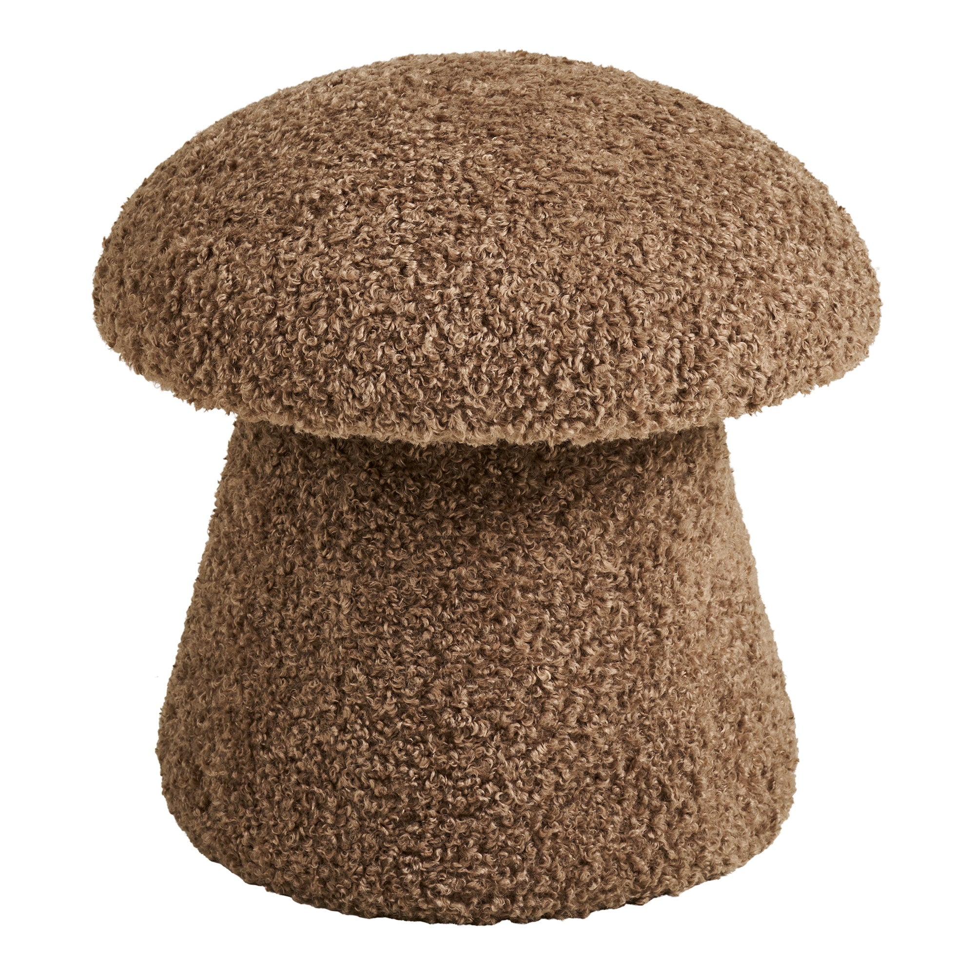 Enna Pouf - Pouf, artificial fur, brown ø45x45 cm, HN1062