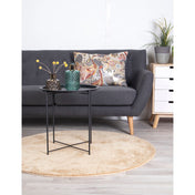 Bastia Side table - Side table in steel, black  ø47x50 cm