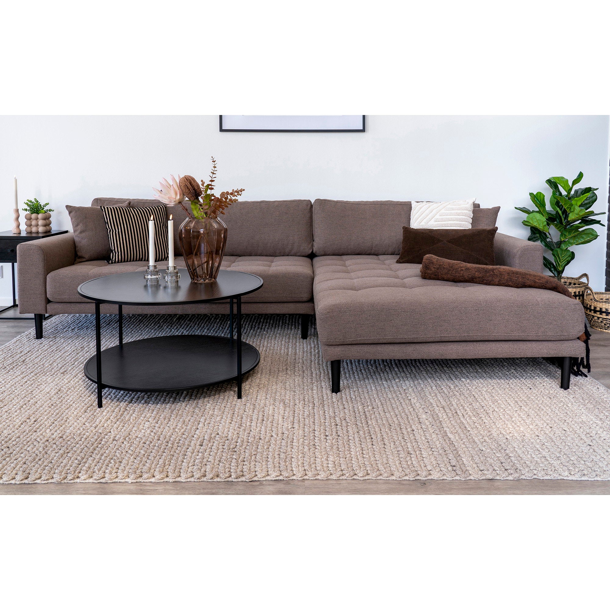 Vita Coffee table - Coffee table, black, black frame ø80x45 cm