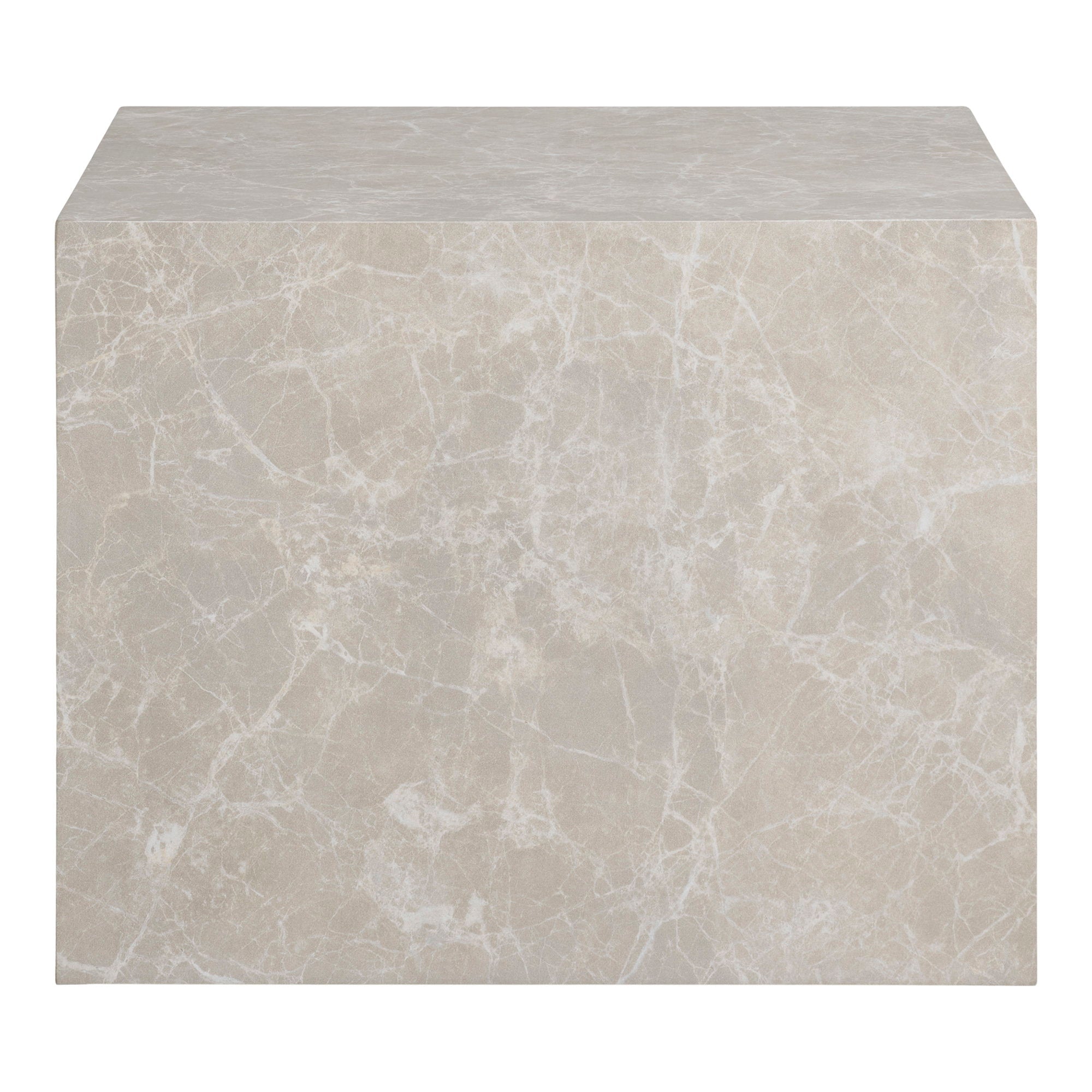 Prague Coffee Table - Coffee Table, marble look, beige set of 2