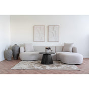 Osaka Coffee Table - Coffee table, oak veneer, black ø70x45 cm