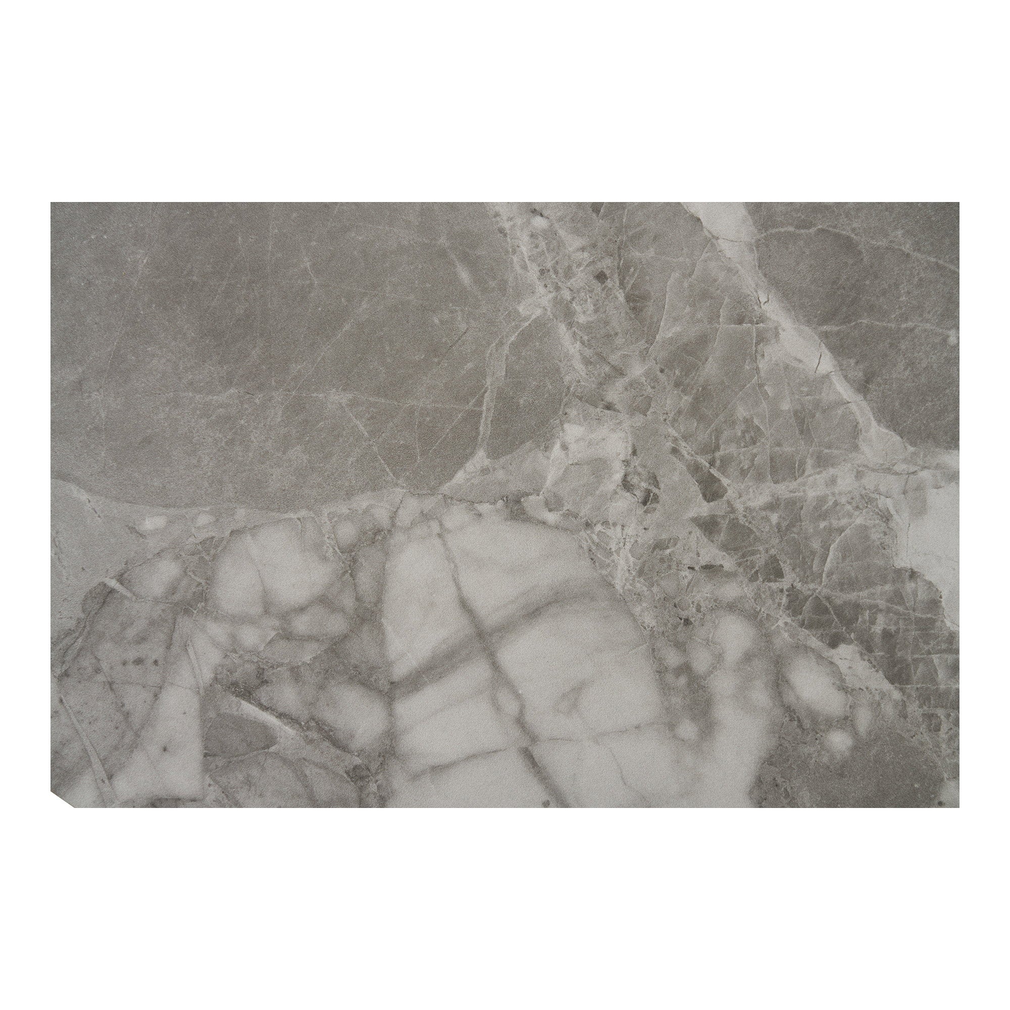 Brito Coffee Table - Coffee table, marble look, grey/black ø60x45 cm