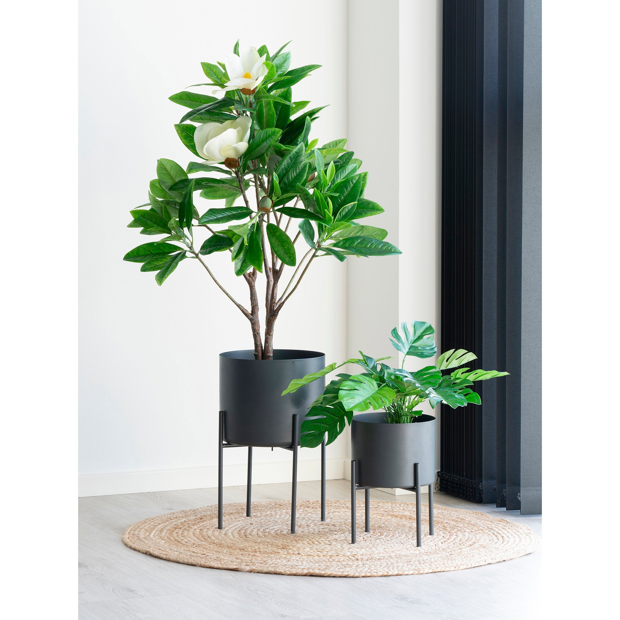 Velora vloerkleed - gevlochten jute naturel ø90 cm
