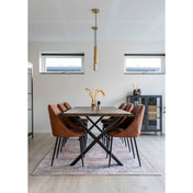 Aurelia 160x230cm soft chenille rug - Blue & Orange