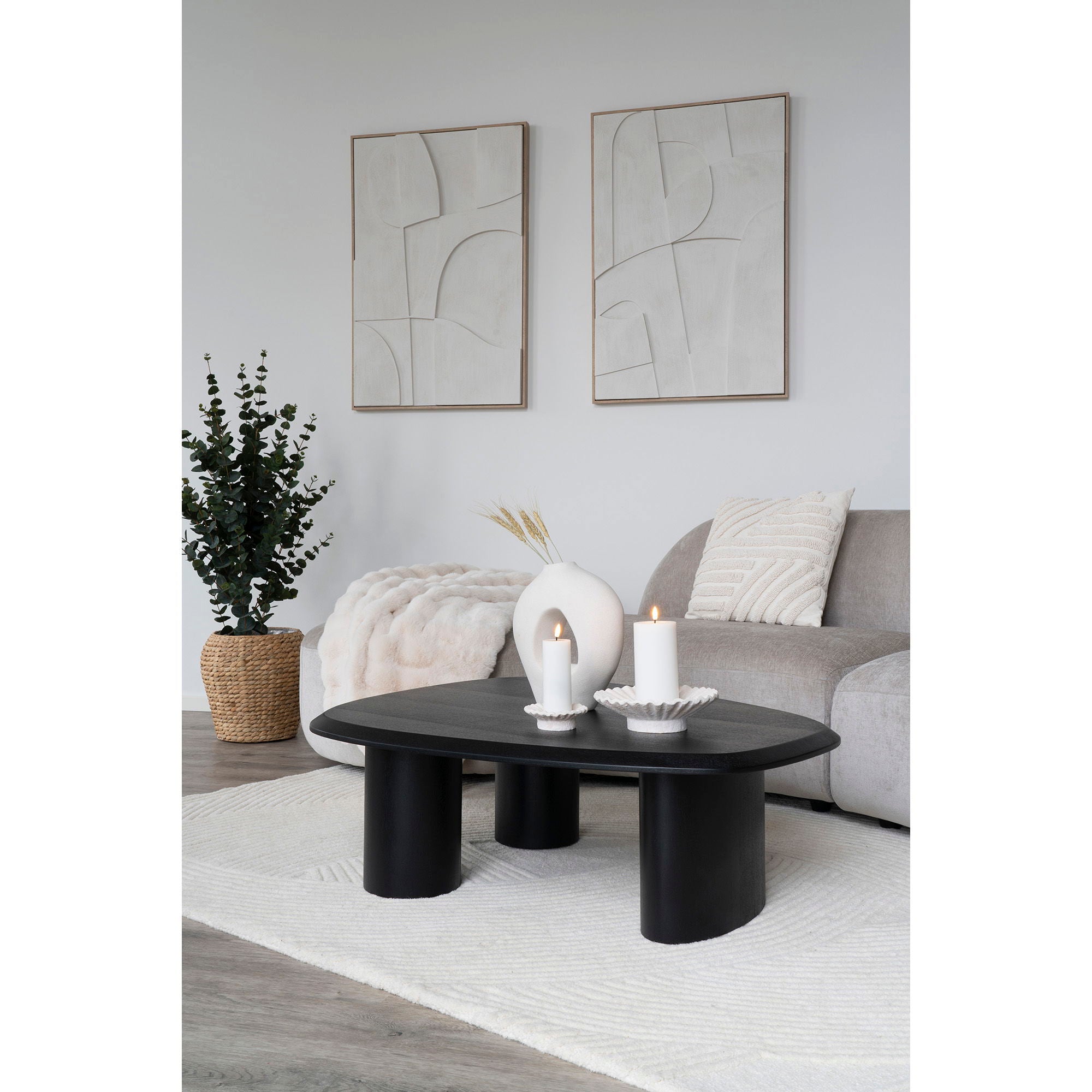 Eira 160x230cm wool rug – Ivory