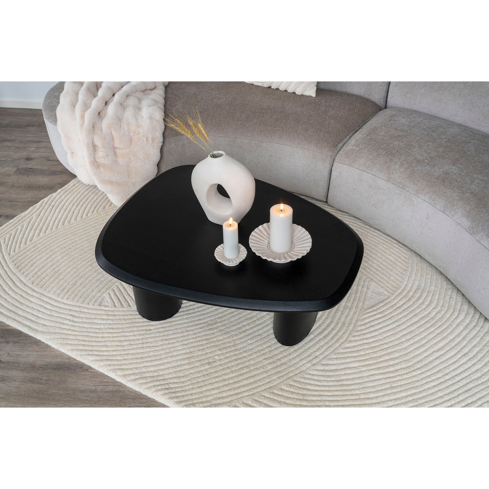 Eira 160x230cm wool rug – Ivory