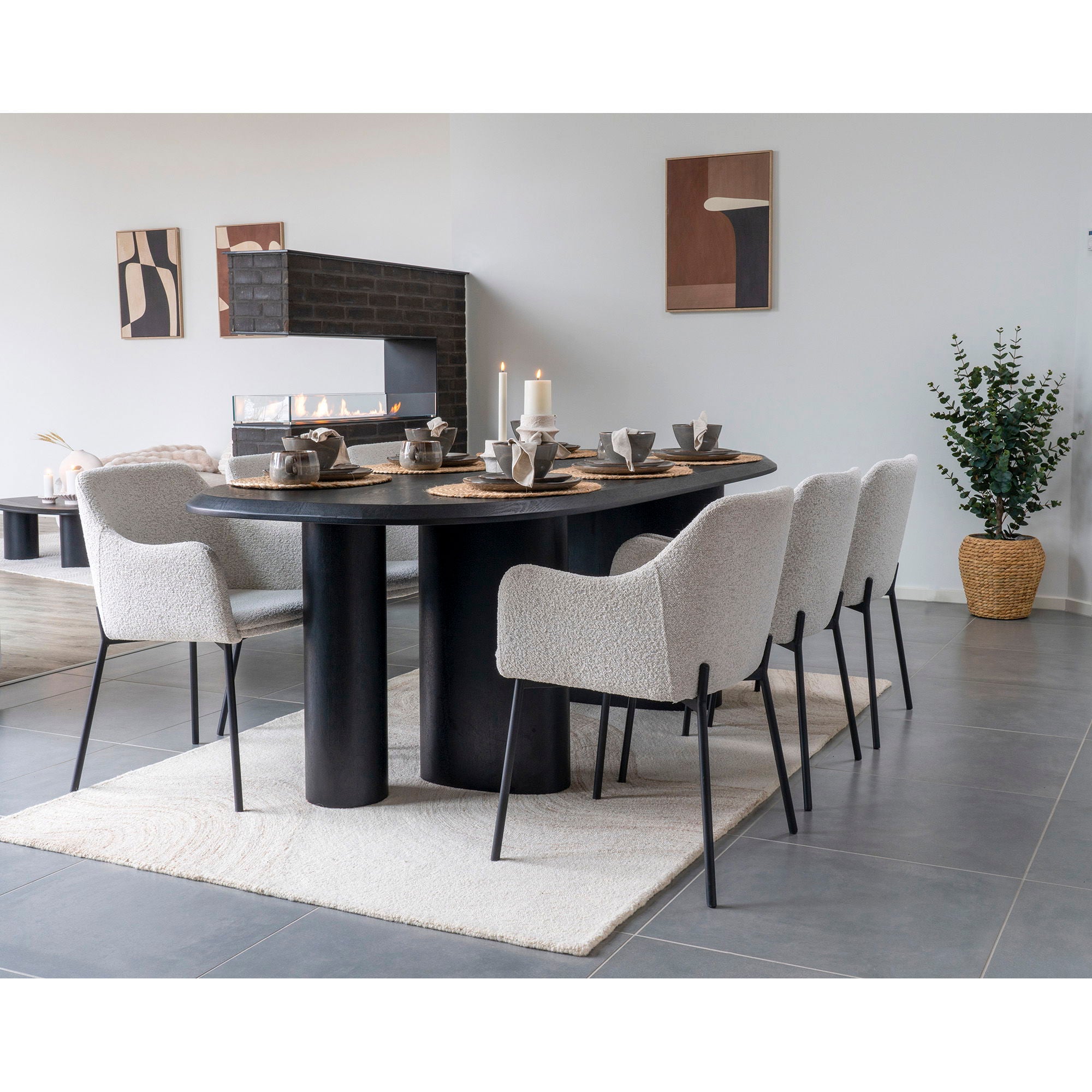 Aila 160x230cm wool rug – Light brown & Ivory