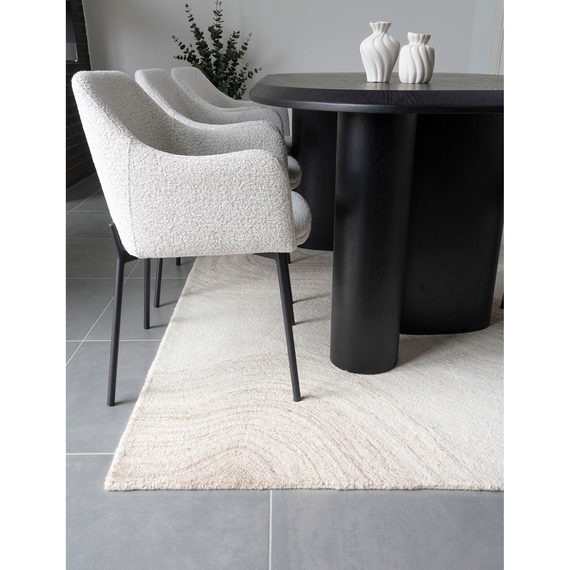 Aila 160x230cm wool rug – Light brown & Ivory