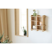 Olsberg Wall Shelf - Wall shelf, oak veneer, natural 40x12x40 cm