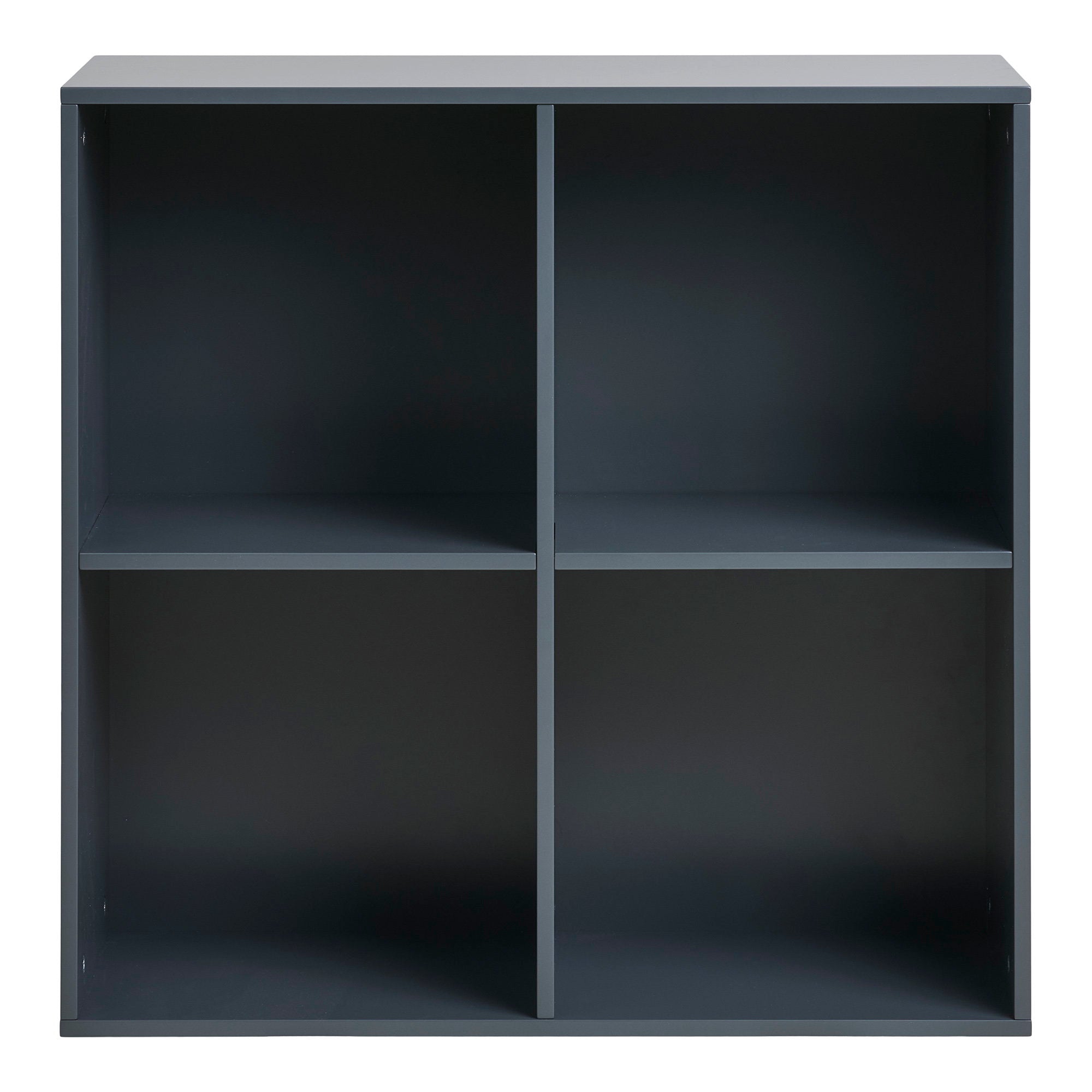 Horne Wall Shelf - Wall Shelf, painted wood, dark grey 69x30x69 cm