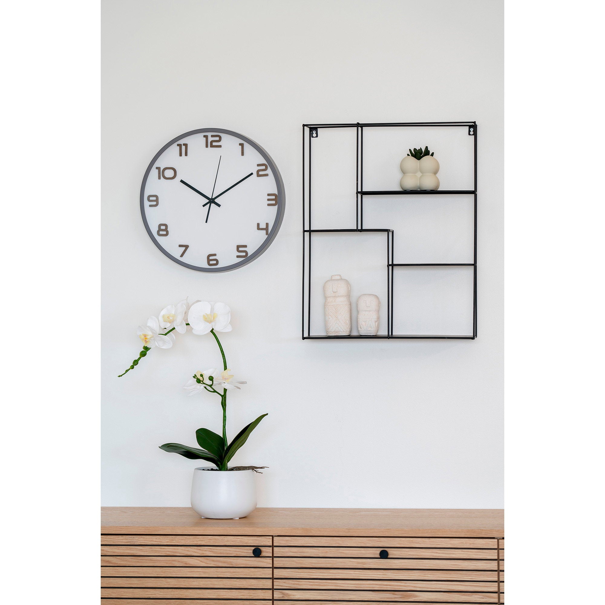 Greenwich Wall Clock - Wall clock, grey, silent movement ø35 cm