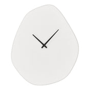 Vienna Wall Clock - Wall clock, organic from, cement, off-white, silent movement 28x33 cm
