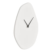 Vienna Wall Clock - Wall clock, organic from, cement, off-white, silent movement 28x33 cm