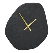 Vienna Wall Clock - Wall clock, organic form, cement, black, silent movement 38x45 cm