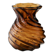 Vase - Vase, mouth blown glass, smoked brown ø16x18,5 cm