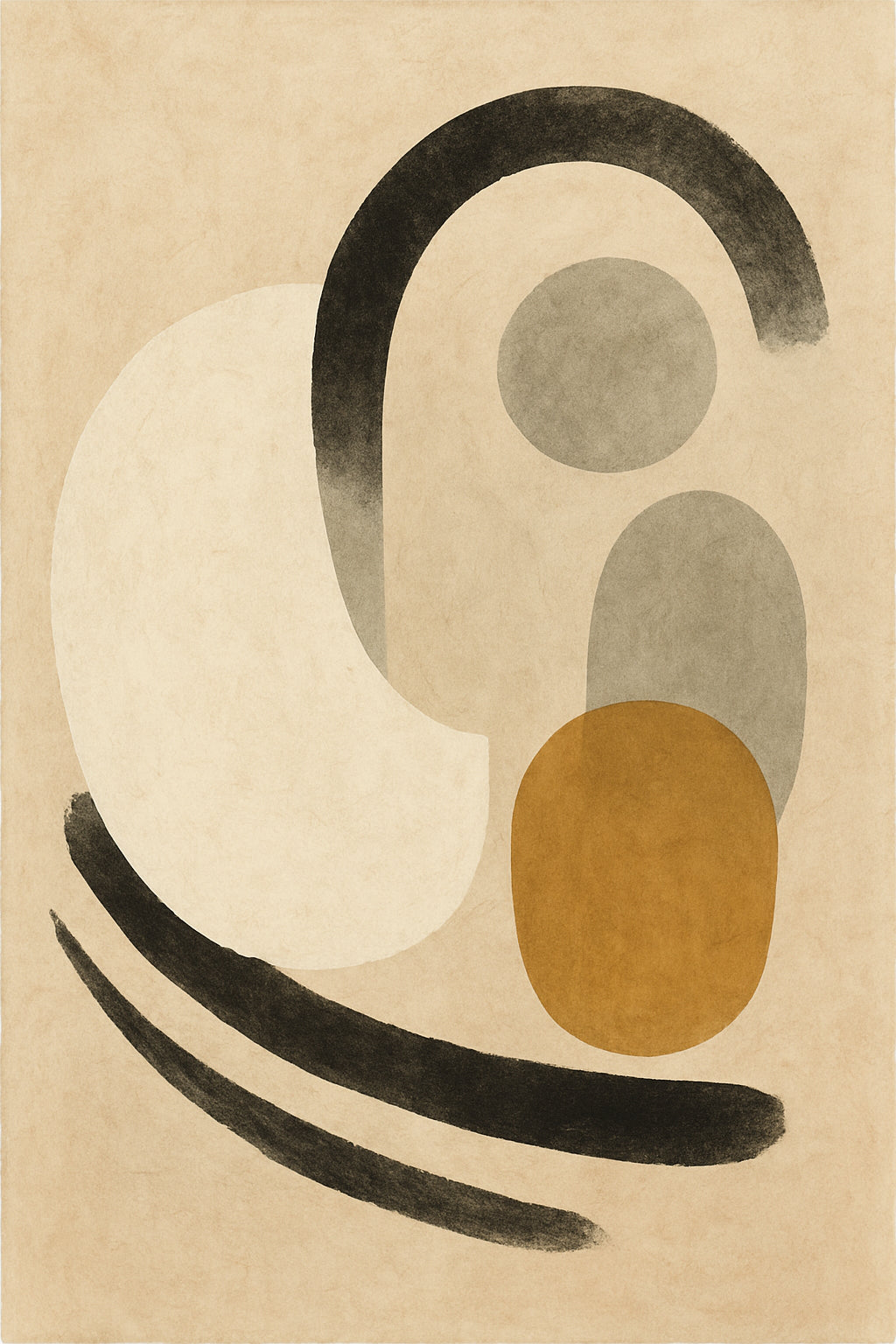 Beige flow - classic art